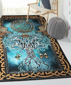 Viking Washable Rugs, Yggdrasil Viking Rug Personalized Carpet Viking