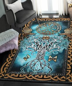 Viking Washable Rugs, Yggdrasil Viking Rug Personalized Carpet Viking