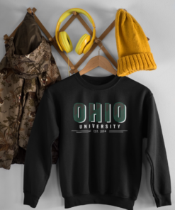 Ohio University Bobcats Block Logo Graphic Raglan Sweatshirt