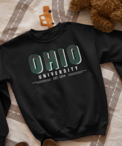 Ohio University Bobcats Block Logo Graphic Raglan Sweatshirt