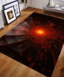 Vortex Illusion Rug 3D Vortex Rug, Vortex Carpet for Living Room Rug