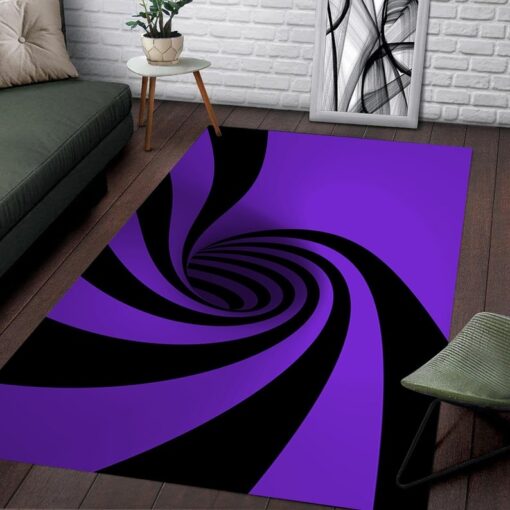 Optic Illusion Rug Vortex Rug, Purple Rug, Colorful Rug, Home Decor