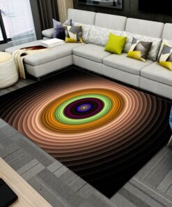 Colorful Illusion Vortex Rug For Living Room, Bedroom