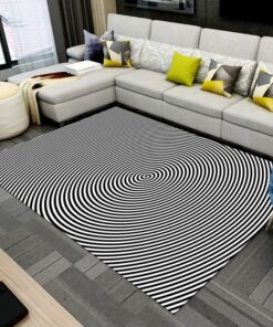 Illustration Rug, Illusion Rug, Vortex Rug, Colorful Rug Home Decor