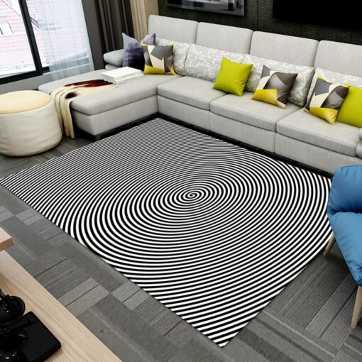 Illustration Rug, Illusion Rug, Vortex Rug, Colorful Rug Home Decor