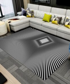 Illustration Rug, Vortex Non Slip Rug For Living Room