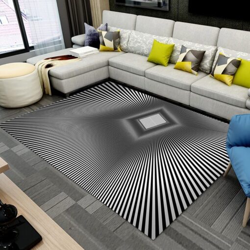 Illustration Rug, Vortex Non Slip Rug For Living Room