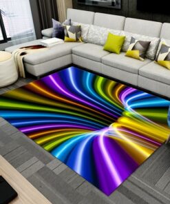 Vortex Rug, Rainbow Rug, Colorful Rug for bedroom