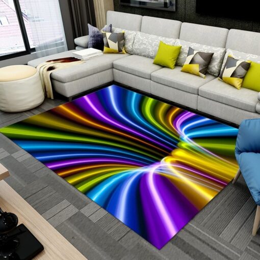 Vortex Rug, Rainbow Rug, Colorful Rug for bedroom