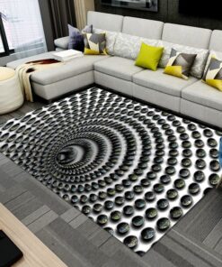 Vortex Rug, 3D Illustration Rug, Colorful Rug, Home Decor