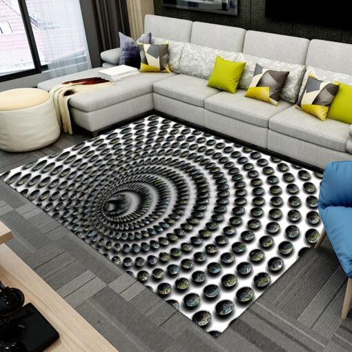 Vortex Rug, 3D Illustration Rug, Colorful Rug, Home Decor