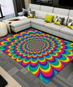 Vortex Rug, Rainbow Rug, Illustration Rug, Colorful Rug, Home Decor, Carpet, Rugs For Living Room