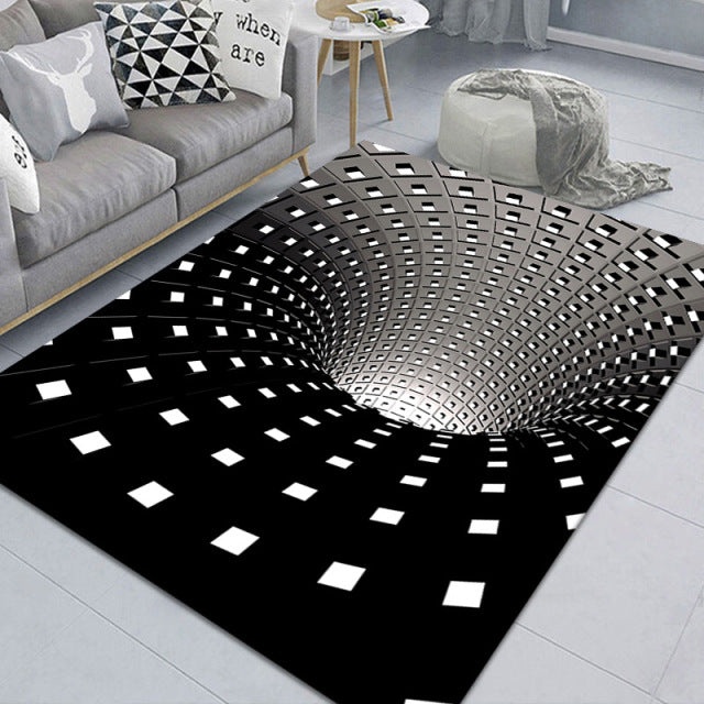 The Vortex Rug, 3D Vortex Illusion Carpet for Bedroom