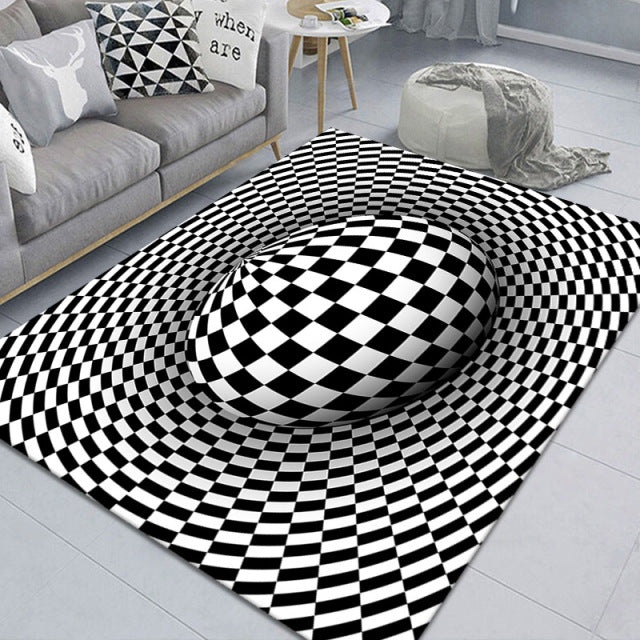 The Vortex Rug, 3D Vortex Illusion Area Rugs