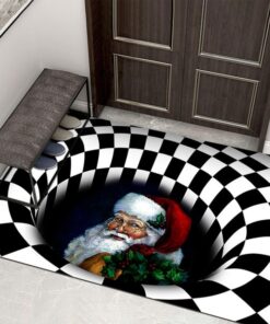 3D Vortex Illusion Carpet Non-slip Floor Mat Area Rug Abstract Geometric Print Optical Home Living Room Bedroom Doormat