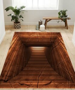 Optical Illusion Rug, Illusion Rug, Optical Illusion,Rectangular Illusion Rug, Vortex Illusion Carpet, 3D Effect, Illusion Carpet