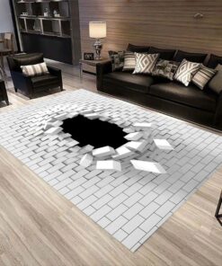 Vortex Illusion Rug Carpet, 3D Effect, Different Sizes, Optical Illusion, 3D Square Vortex Illusion Home Decor