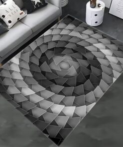 Vortex Rug, Triangle Illusion Rug, Shapes Rug, Vortex Illusion Carpet, 3D Effect, Optical Illusion, Modern Rug
