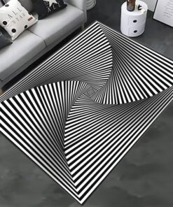 3D Vortex Rug, 3D Illusion Rug, Rectangular Illusion Rug, Vortex Illusion Carpet