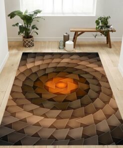 Vortex Rug, Triangle Illusion Rug, Shapes Rug, Vortex Illusion Carpet