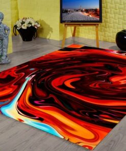 Colorful Vortex Rug, 3d Rugs for Living Room Home Decor Rugs