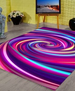Vortex Rug Home Decor, 3D Vortex Illusion Rug, Gift For Him, Gift For Her, For Living Room Rug, Non-Slip Rug