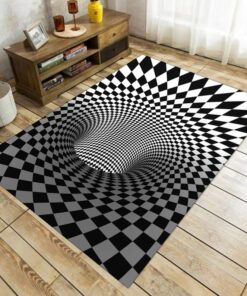 3D Vortex Illusion Rug, Optical Illusion Rug, 3D Effect For Living Room