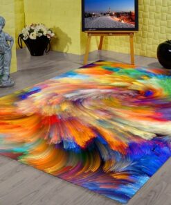Colorful Vortex Rug, 3D Vortex Illusion Rug Home Decor