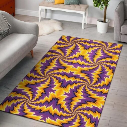 Spiral Optical Illusion Carpet Area Rug Floor Home Decor