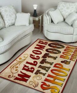 Doormat Funny Tattoo Shop Rug Doormat For Living Room Bedroom Decor