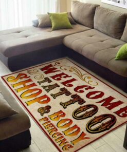Doormat Funny Tattoo Shop Rug Doormat For Living Room Bedroom Decor