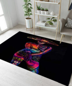 Mexican Skeleton Mandala Tattoo Area Rugs Bedroom Carpet Living Room Floor Mat