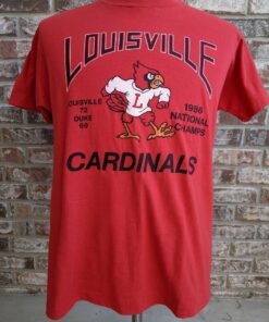 vintage Louisville Cardinals 1986 National Champs T shirt, University basketball / NCAA