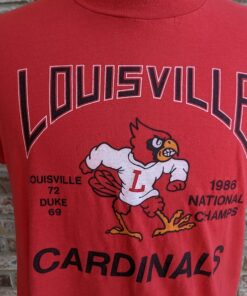 vintage Louisville Cardinals 1986 National Champs T shirt, University basketball / NCAA