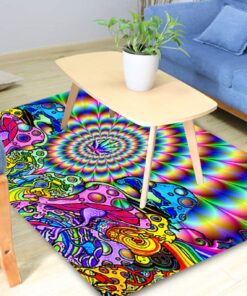 3D Vortex Carpet Bottomless Hole Optical Illusion Area Rug Home Bedroom