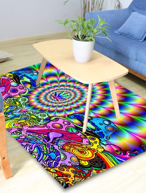 3D Vortex Carpet Bottomless Hole Optical Illusion Area Rug Home Bedroom