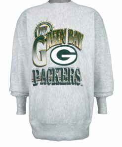 1990s Vintage Style Green Bay Packers Crew Neck Sweatshirt Hoodie Shirt Reprinted Full Size Gifts for NFL Fans