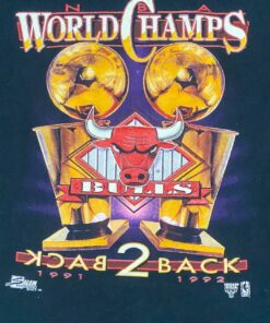 1992 Chicago Bulls Back 2 Back Champions T Shirt Hoodie Sweatshirt Full Size Full Color