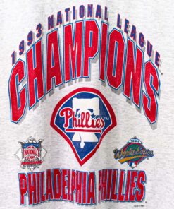 1993 MLB World Series Philadelphia Phillies T Shirt Hoodie Sweatshirt Full Size Full Color