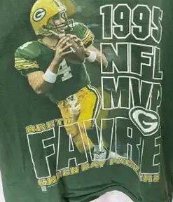 1995 Brett Favre Green Bay Packers T-Shirt Sweatshirt Pullover Hoodie Reprinted Full Color Full Size Gift for NFL Fans