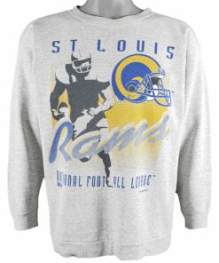 1995 Vintage Style NFL St. Louis Rams Crew Neck Sweatshirt Hoodie Shirt Reprinted Full Size Gifts for Fans