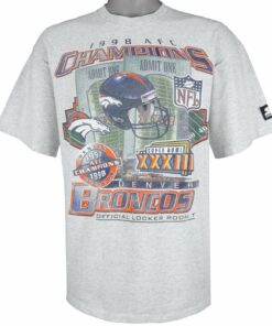 1998 Vintage Style Starter Denver Broncos AFC Champions T-Shirt Hoodie Sweatshirt Reprinted Full Size Gifts for Fans