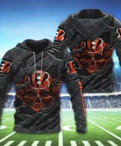 3D Skull Cleveland Browns Hoodies Cheap Gifts for Fans
