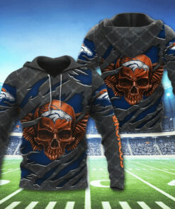 3D Skull Green Bay Packers Hoodies Cheap Gifts for Fans