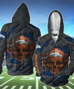 3D Skull Green Bay Packers Hoodies Cheap Gifts for Fans