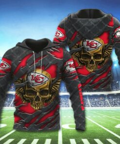 3D Skull Los Angeles Chargers Hoodies Cheap Gifts for Fans