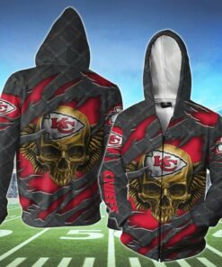 3D Skull Los Angeles Chargers Hoodies Cheap Gifts for Fans