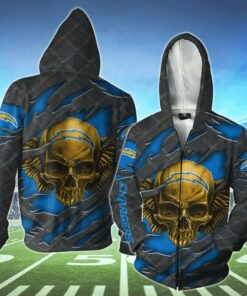 3D Skull Los Angeles Rams Hoodies Cheap Gifts for Fans