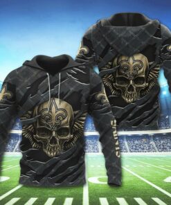 3D Skull New York Giants Hoodies Cheap Gifts for Fans