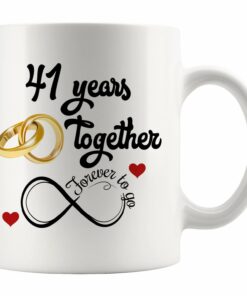 41St Wedding Anniversary For Him And Her, 41St Anniversarys For Her Him, 41St Anniversary Mug For Husband And Wife, 41 Years Together, Married 41 Years, 41 Years Couple